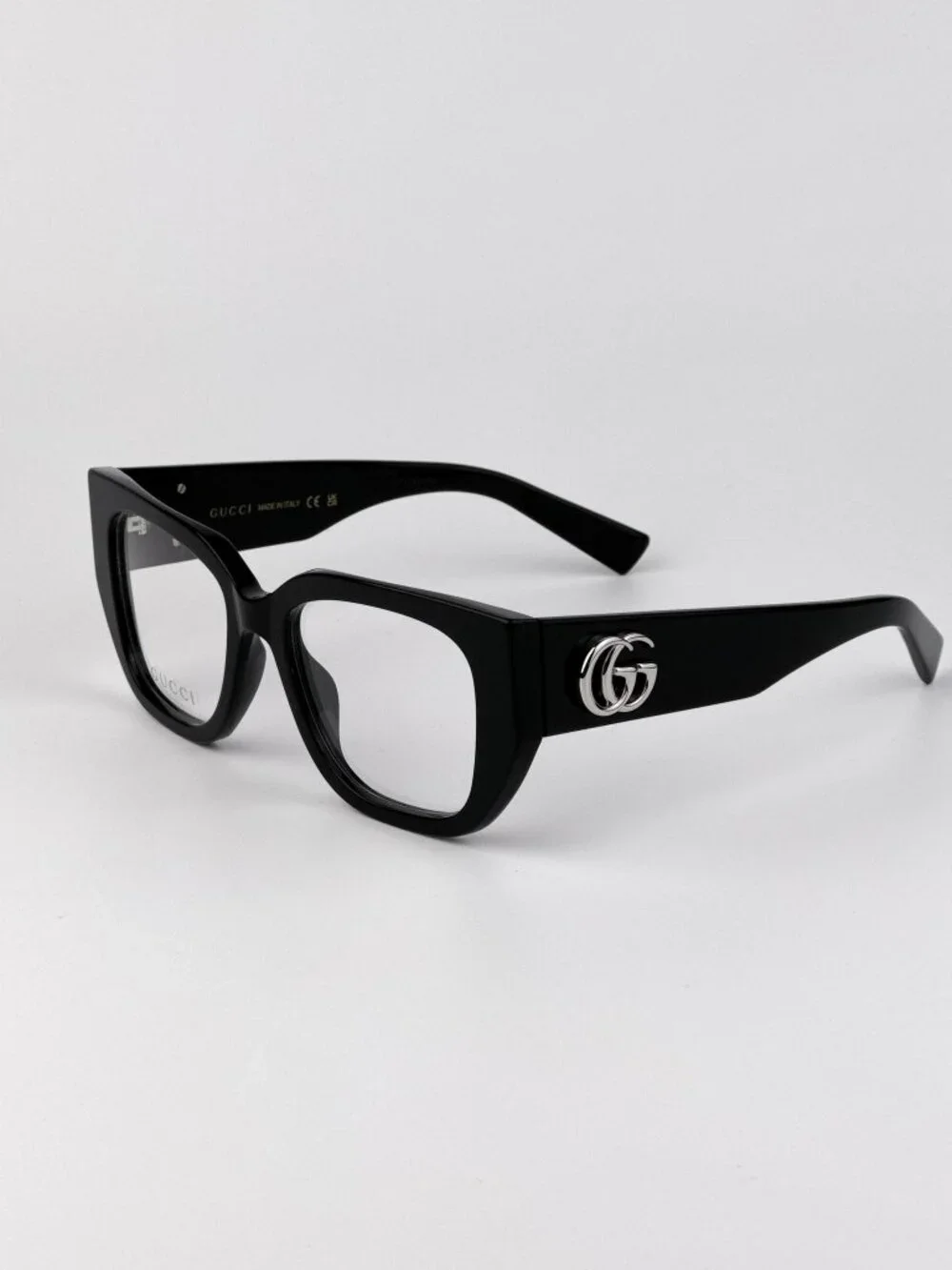 Gucci GG1952O 001 Square Eyeglasses – Shiny Black | Women’s Designer Frames